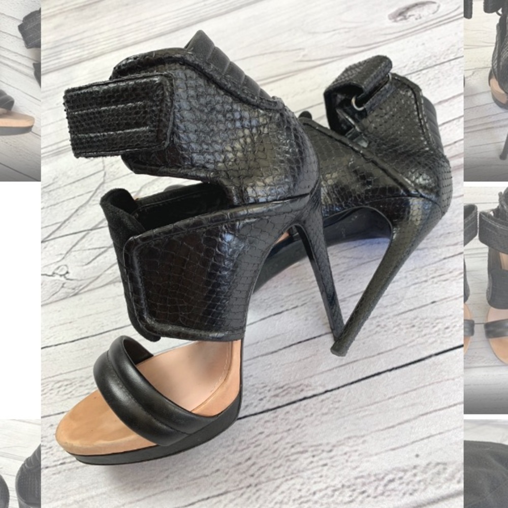 BARBARA BUI Python Platform Biker Heel - Picture 5 of 8